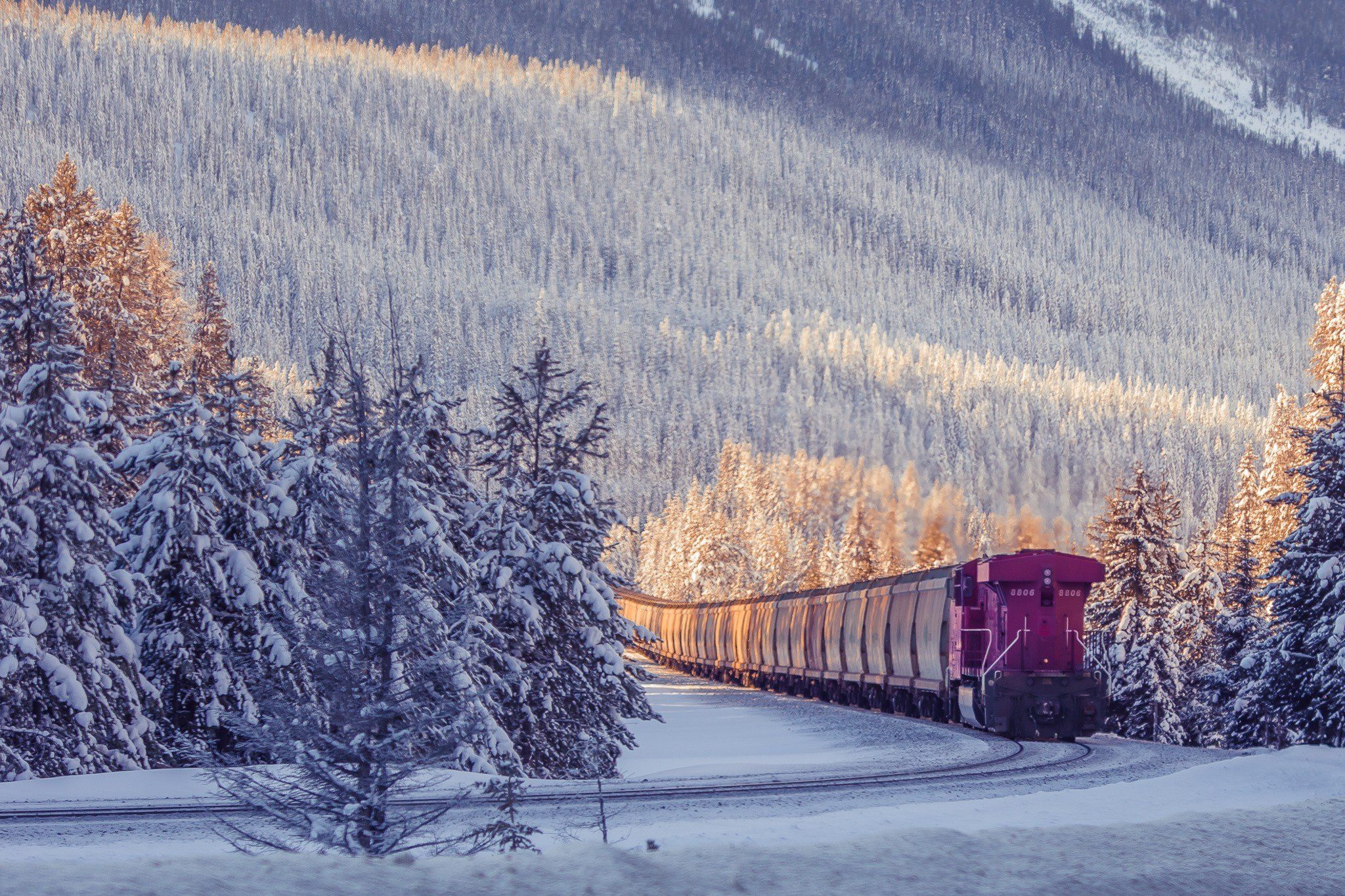 winter train scene