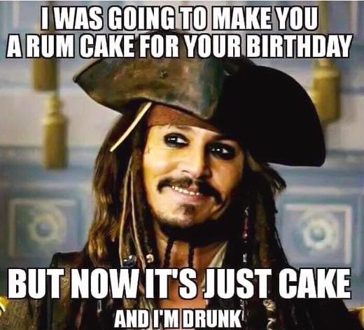 I Was Going To Make You A Rum Cake For Your Birthday But Now Its Just Cake And Im Drunk